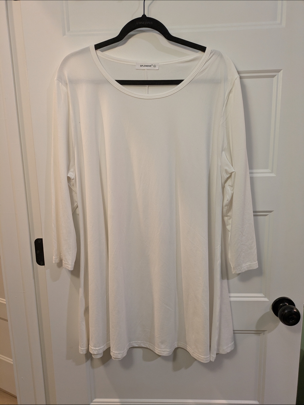 Splensive Cream Scoop Neck Top